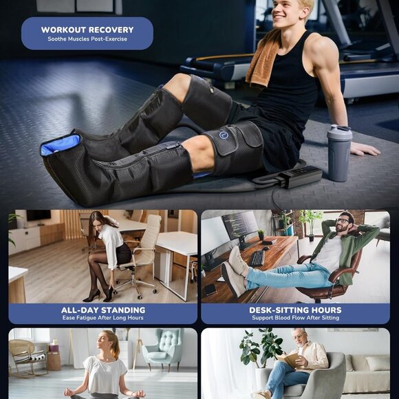 Leg Massager with Heat and Compression - Picture 4 of 8